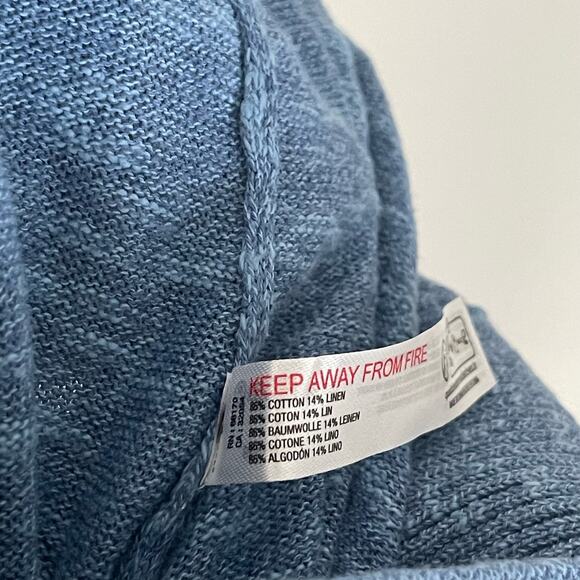 Free People FP Beach Blue Sila Linen Cotton Knit Joggers (S) - Picture 8 of 8